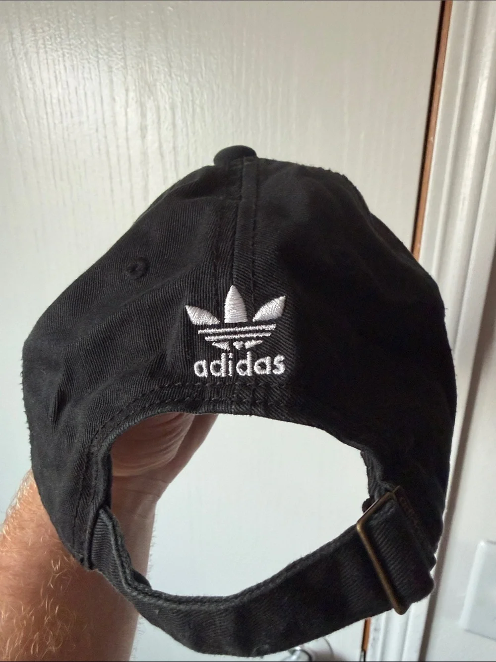 Youth adidas Black Cap with White Trefoil Embroidery